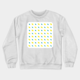 Yellow and blue diagonal stitches Crewneck Sweatshirt